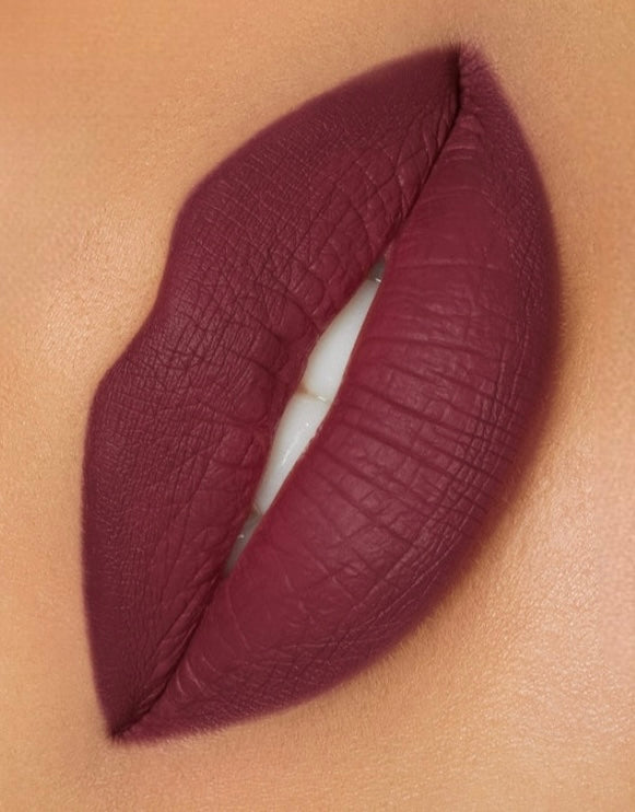 Your Intense Bold Beauty: the "Boudoir"Red Matte burgundy Lipstick